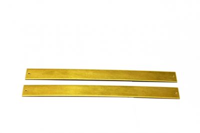 15x150 mm DÜZ METAL PLAKA DELİKLİ, HAM PİRİNÇ - 2