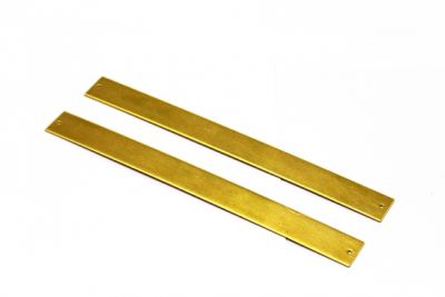 15x150 mm DÜZ METAL PLAKA DELİKLİ, HAM PİRİNÇ - 3