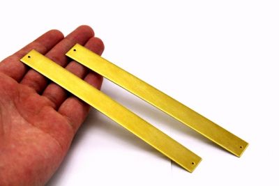 15x150 mm DÜZ METAL PLAKA DELİKLİ, HAM PİRİNÇ - 4