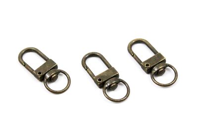 12x33 mm, PARİS KANCA, ANTİK SARI KAPLAMA - 2