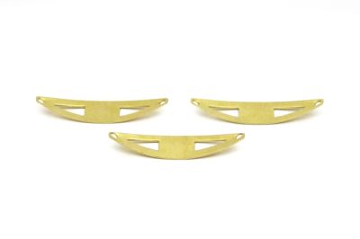 12x45 mm OVAL DESENLİ BOMBELİ ÇİFT DELİK PUL, HAM PİRİNÇ #1479H - 2