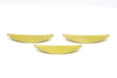 12x45 mm OVAL DESENLİ BOMBELİ ÇİFT DELİK PUL, HAM PİRİNÇ #1482H - 2