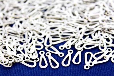 12x5 mm DAMLA DESENLİ TEK DELİK PUL, NİKEL KAPLAMA PİRİNÇ #903N - 2