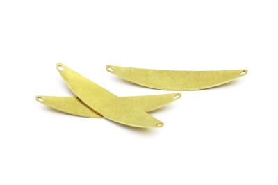 12x55 mm OVAL DESENLİ BOMBELİ ÇİFT DELİK PUL, HAM PİRİNÇ #1466H - 2