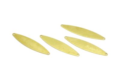 12x55 mm OVAL DESENLİ ÇİFT DELİK PUL, HAM PİRİNÇ #1458H - 2