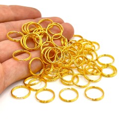 13 mm ÇİFT TURLU HALKA, SARI KAPLAMA, DEMİR - ERTÜRK