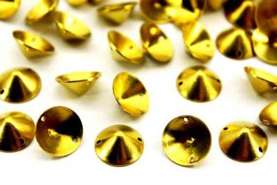 13 mm YUVARLAK İKİ DELİK BOMBELİ PUL, HAM PİRİNÇ #730H - 2
