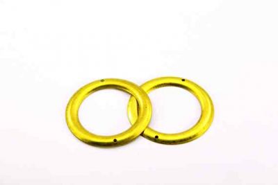 40 mm YUVARLAK İKİ DELİK PUL, HAM PİRİNÇ #489H - 2