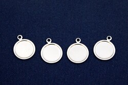 13 mm YUVARLAK DESENLİ PUL, NİKEL KAPLAMALI PİRİNÇ #1603N - ERTÜRK