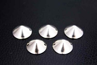 13 mm YUVARLAK İKİ DELİK BOMBELİ PUL, NİKEL KAPLAMA PİRİNÇ #730N - 2