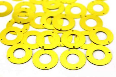 20 mm YUVARLAK İKİ DELİK PUL, HAM PİRİNÇ #510H - 3