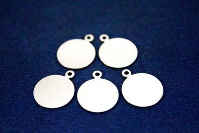 13 mm YUVARLAK TEK DELİK PUL, NİKEL KAPLAMA, PRİNÇ #90N - 2