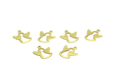 13x15 mm MELEK DESENLİ PUL, HAM PİRİNÇ #1567H - 3