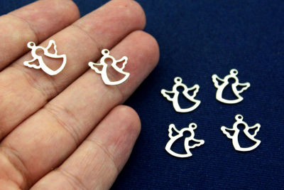 13x15 mm MELEK DESENLİ PUL, NİKEL KAPLAMALI PİRİNÇ #1308N - 2