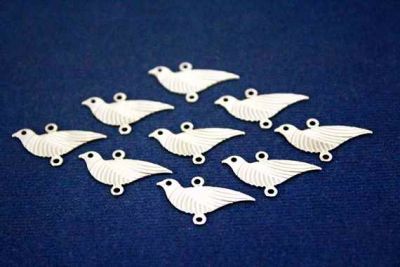13x21 mm KUŞ DESENLİ PUL, NİKEL KAPLAMA #465N - 2