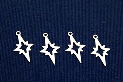 13x21 mm KUTUP YILDIZI DESENLİ PUL, NİKEL KAPLAMALI PİRİNÇ #1374N - ERTÜRK