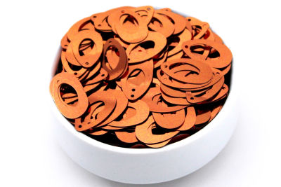 13x22 mm DAMLA MODEL PLASTİK PUL PAYET, NAKIŞ PULU, DÖKME PUL, YAN DELİK, BAKIR RENK - 2