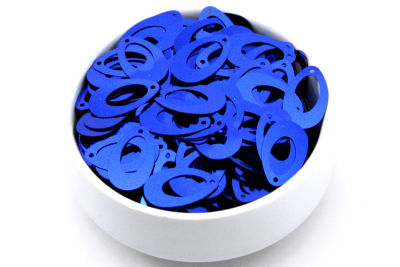 13x22 mm DAMLA MODEL PLASTİK PUL PAYET, NAKIŞ PULU, DÖKME PUL, YAN DELİK, MAVİ RENK - 2