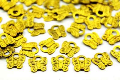 11x11 mm KELEBEK DESENLİ PUL, HAM PİRİNÇ #116H - 2
