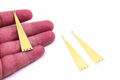 13x60 mm ÜÇGEN DESENLİ SALLANTI PUL, HAM PİRİNÇ #1666H - 2