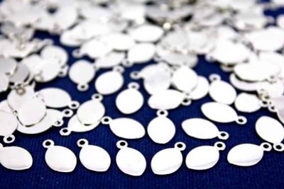 13x7 mm OVAL TEK DELİK PUL, NİKEL KAPLAMA PİRİNÇ #105N - 2