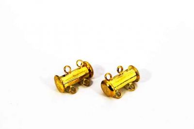 15 mm İKİLİ SÜRGÜLÜ KLİPS, SARI KAPLAMA - 2