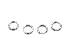 14 mm, ÇELİK KÜPE KANCASI, GÜMÜŞ RENK, 1. KALİTE KARARMAZ - ERTÜRK