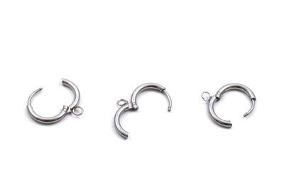 14 mm, ÇELİK KÜPE KANCASI KULPLU, GÜMÜŞ RENK, 1. KALİTE KARARMAZ - 3
