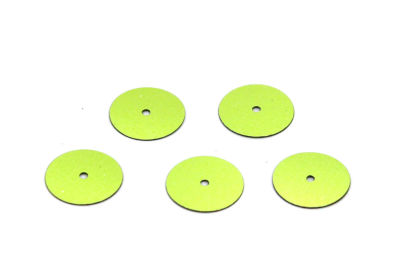 14 mm PLASTİK PUL PAYET, NAKIŞ PULU, DÖKME PUL, ORTADAN DELİK, AÇIK YEŞİL RENK - 2