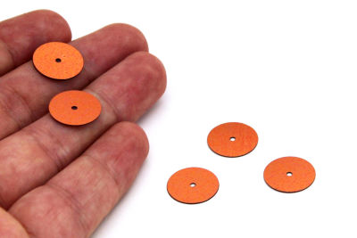 14 mm PLASTİK PUL PAYET, NAKIŞ PULU, DÖKME PUL, ORTADAN DELİK, BAKIR RENK - 3