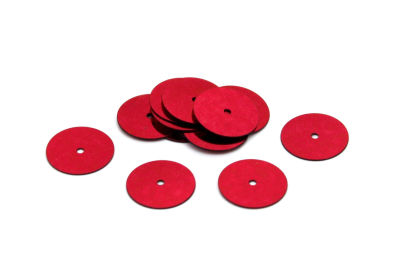14 mm PLASTİK PUL PAYET, NAKIŞ PULU, DÖKME PUL, ORTADAN DELİK, KIRMIZI RENK - 2
