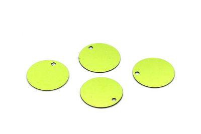 14 mm PLASTİK PUL PAYET, NAKIŞ PULU, DÖKME PUL, YAN DELİK, AÇIK YEŞİL RENK - 2