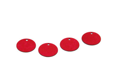 14 mm PLASTİK PUL PAYET, NAKIŞ PULU, DÖKME PUL, YAN DELİK, KIRMIZI RENK - 2