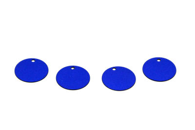 14 mm PLASTİK PUL PAYET, NAKIŞ PULU, DÖKME PUL, YAN DELİK, MAVİ RENK - 2