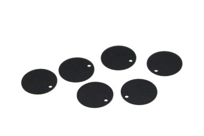 14 mm PLASTİK PUL PAYET, NAKIŞ PULU, DÖKME PUL, YAN DELİK, SİYAH RENK - 2