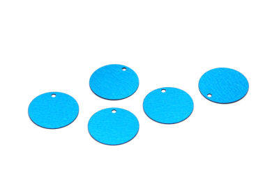14 mm PLASTİK PUL PAYET, NAKIŞ PULU, DÖKME PUL, YAN DELİK, TURKUAZ RENK - 2