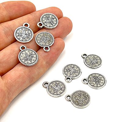 14 mm SALLANTI UÇ, YUVARLAK TUĞRA DESENLİ, ZAMAK DÖKÜM, BOYALI GÜMÜŞ KAPLAMA - 1