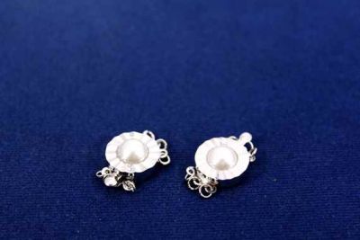 14 mm İNCİLİ ÜÇLÜ KLİPS, NİKEL KAPLAMA - 2