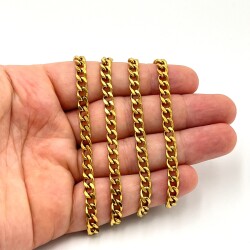 1.40x4.80 mm ÇELİK ZİNCİR, EZME ZİNCİR, GOLD RENK, 1. KALİTE KARARMAZ - ERTÜRK