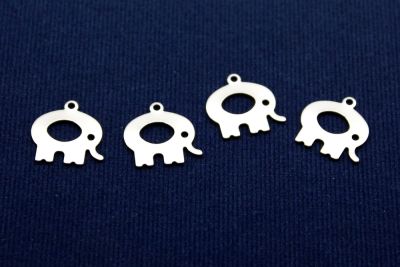 14x14 mm FİL DESENLİ PUL, NİKEL KAPLAMALI PİRİNÇ #1352N - 2