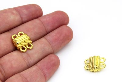 14x17 mm İKİLİ MIKNATISLI KLİPS, SARI KAPLAMA - 2