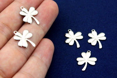 14x17 mm TEK DELİK YONCA PUL, NİKEL KAPLAMA PİRİNÇ #1307N - 2