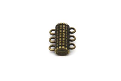 14x18 mm ÜÇLÜ MIKNATISLI KLİPS, ANTİK SARI KAPLAMA - 3