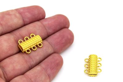 14x18 mm ÜÇLÜ MIKNATISLI KLİPS, SARI KAPLAMA - 2