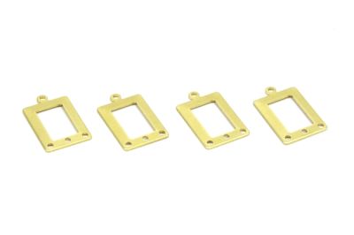 14x23 mm DİKDÖRTGEN DESENLİ PUL, HAM PİRİNÇ #1514H - 2