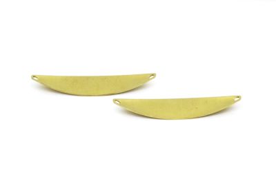 14x55 mm OVAL DESENLİ BOMBELİ ÇİFT DELİK PUL, HAM PİRİNÇ #1467H - 2