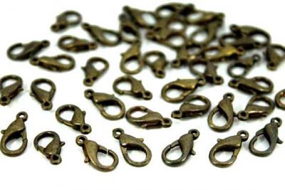 14x7 mm 503 PAPAĞAN KİLİT, ANTİK SARI KAPLAMA #175AS - 2