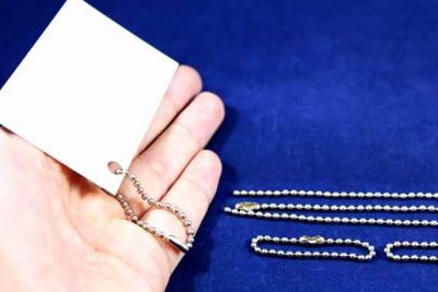 15 cm FREE NİKEL TOP DORE HAZIR ETİKET ZİNCİRİ - 3