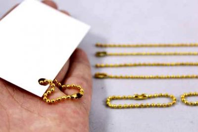 15 cm FREE SARI TOP DORE HAZIR ETİKET ZİNCİRİ - 2
