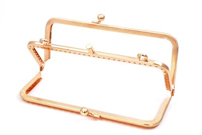 15 CM İKİ BÖLMELİ ÇANTA KULPU, ROSE GOLD RENK, KOD-27R